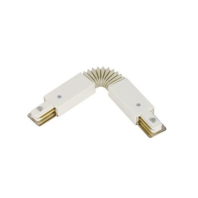 Flexibele connector voor 1-fase railverlichting, wit