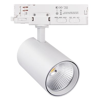 Witte 3-fase railsysteem spot, Rozina, 10W/20W/30W, white switch LED