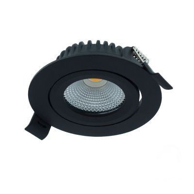 Zwarte downlight aluminium, Wimke, 5W, RGBW LED, IP54