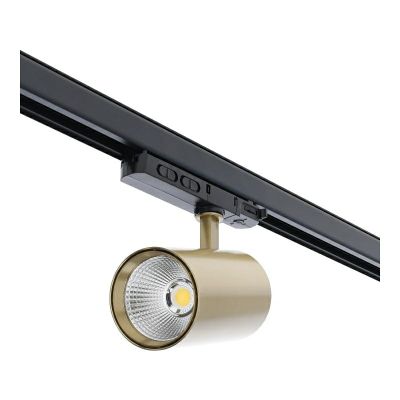 Messing 3-fase spot Rozina, 10W/20W/30W, white switch, dimbaar, Pro
