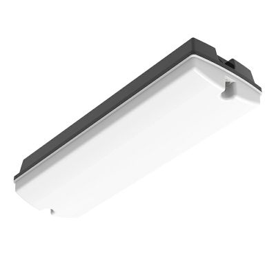 Zwarte galerijverlichting kunststof, Pedram, 3W, white switch LED, IP66