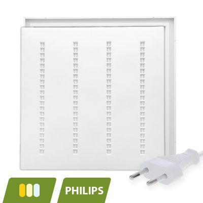 Louvre LED paneel 60x60 - 30W - white switch - UGR <16