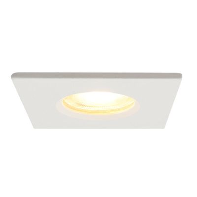 Vierkante badkamer inbouwspot Jule, wit, IP65