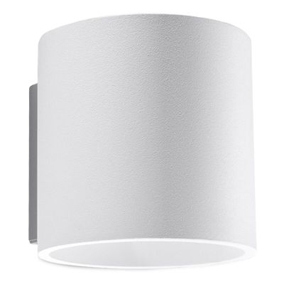 Witte up down wandlamp Amely, aluminium