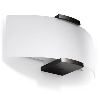 Witte wandlamp Marinus, hout