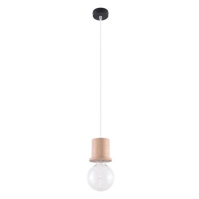 Landelijke hanglamp Gaelle, bruin, hout