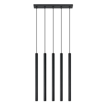 Moderne hanglamp Hillary, zwart, aluminium, 5L