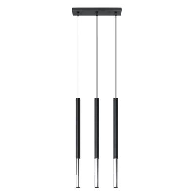 Moderne hanglamp Ilonca, chroom, aluminium, 3L