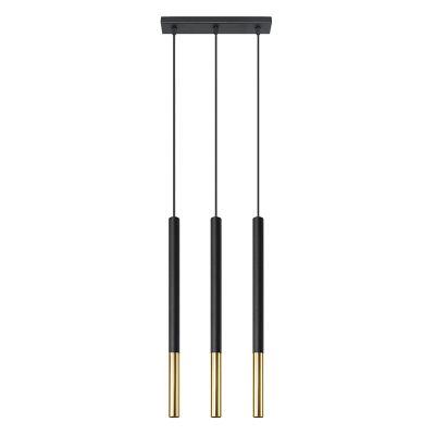 Moderne hanglamp Ilonca, goud, aluminium, 3L