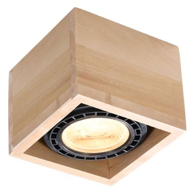 Landelijke opbouwspot Alfons, bruin, hout