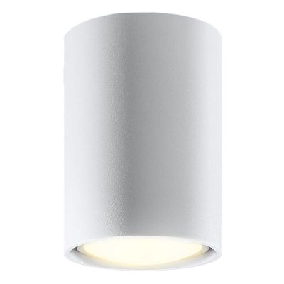 Witte opbouwspot Harley, aluminium, 10 cm