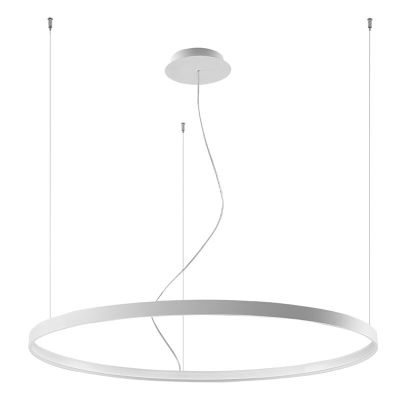 Moderne eettafel hanglamp Ringo, wit, aluminium, 70w, 3000K