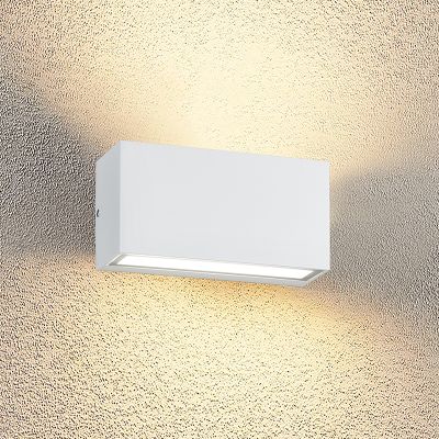 Witte buitenlamp modern, Seby, 10W, 3000K LED, IP65