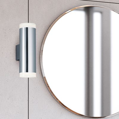 Chromen wandlamp modern, Spjald, 4W, 3000K LED, IP44