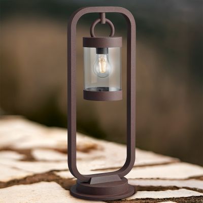 Roestkleur buitenlamp met schemersensor Sambesi, Modern