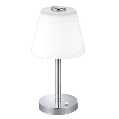 Chromen tafellamp modern, Liv, 4W, 3000K LED, met schakelaar