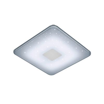 Witte plafonnière modern, Lev, 30W, warm tot koud wit verstelbare LED, met afstandsbediening