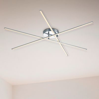 Nikkelen plafonnière design, Gottrup, 8,5W, 3000K LED