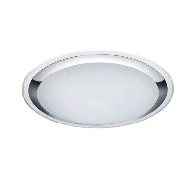 Witte plafonnière modern, Romain, 95W, warm tot koud wit verstelbare LED, met afstandsbediening