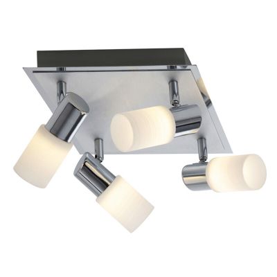 Grijze plafondspot glas, Morely, 4,3W, 3000K LED