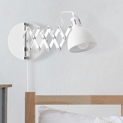 Chromen wandlamp industrieel, Yemaya, met schakelaar