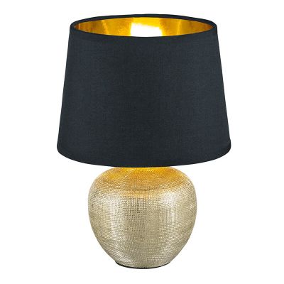 Keramische tafellamp goud, Yet, met schakelaar