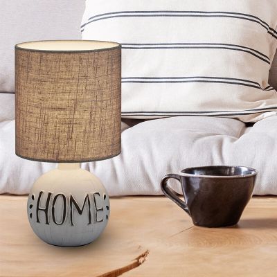 Witte tafellamp Mosh, Keramiek