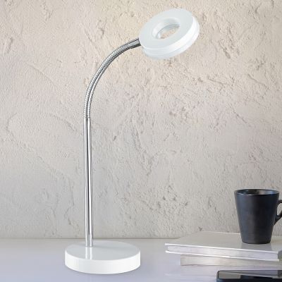Witte bureaulamp modern, Daley, 4W, 3000K LED, met schakelaar