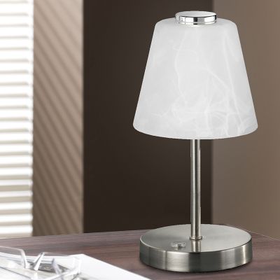 Nikkelen tafellamp modern, Nakskov, 2,5W, 3000K LED, met schakelaar