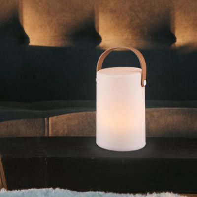 Witte buiten tafellamp modern, Marso, 1W, 3000K LED, IP44, met schakelaar