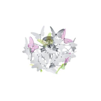 Chroom plafondlamp Butterfly, Modern