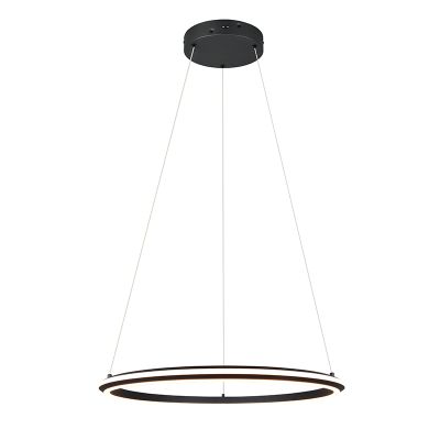 Zwarte hanglamp modern, Jiry, 48W, white switch LED, 3-staps dimbaar