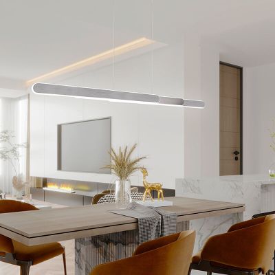 Zilveren hanglamp design, Dwayn, 48W, warm tot koud wit verstelbare LED, met touchdimmer