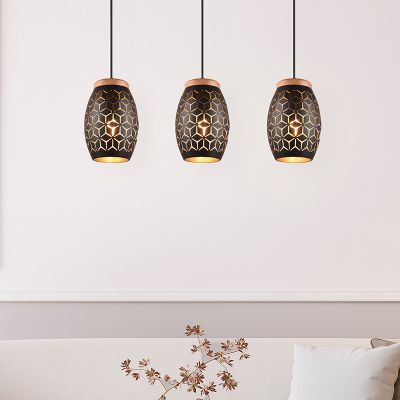 Zwarte hanglamp modern, Delana