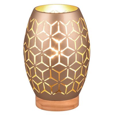 Taupe tafellamp modern, Delana