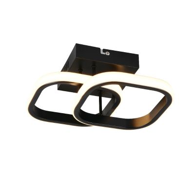 Zwarte plafondlamp design, Yasser, 7W, 3000K LED