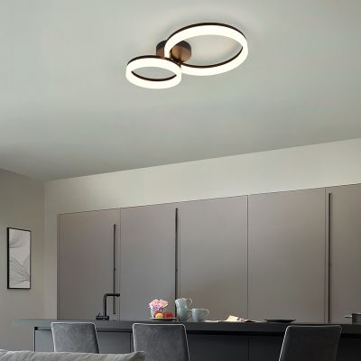 Zwarte plafondlamp design, Ufuk, 22W, 3000K LED