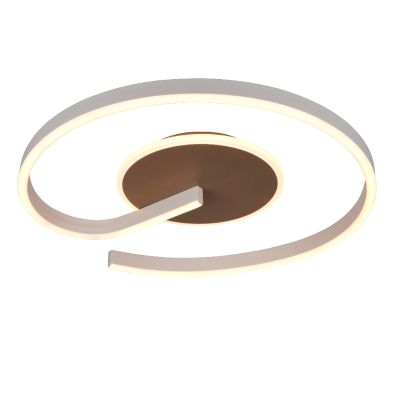 Bruine plafondlamp design, Ymer, 21W, white switch LED, 3-staps dimbaar