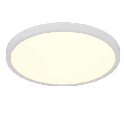 Witte plafonnière modern, Zayd, 30W, white switch LED, 3-staps dimbaar