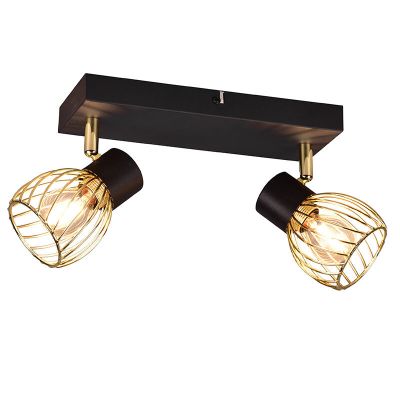 Zwarte plafondspot industrieel, Amaya