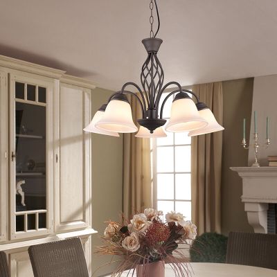 Klassieke Kroonluchter Detroit, roestkleurig, metaal