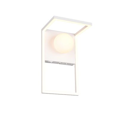 Witte wandlamp modern, Reyhan, 3-staps dimbaar