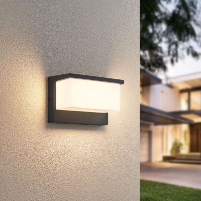 Antraciete buitenlamp modern, Slimane, 13W, 3000K LED, IP54