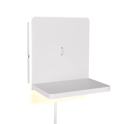 Witte wandlamp modern, Margje, 9W, 3000K LED, met schakelaar