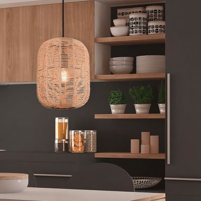 Vintage hanglamp Elham, zwart