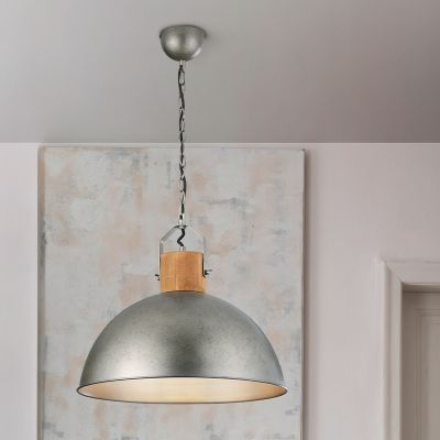 Nikkelen hanglamp Amarey, metaal, vintage