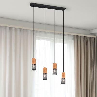 Vintage hanglamp Jessica, zwart