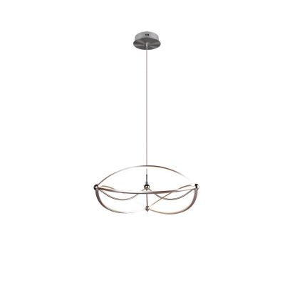 Moderne hanglamp Remy, nikkel, 42w geintegreerd LED