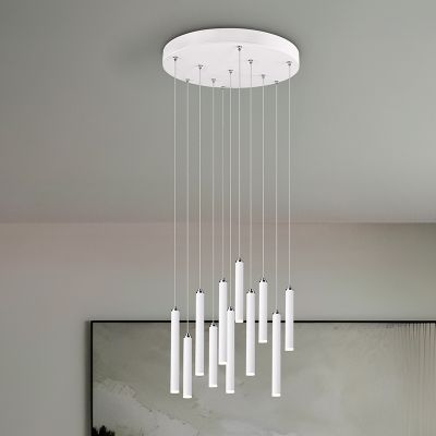 Moderne hanglamp Jessamy, wit, 2,5w geintegreerd LED