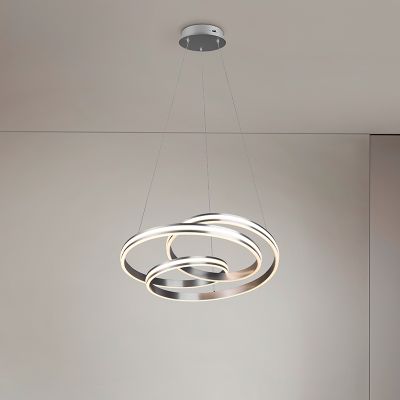Nikkelen hanglamp modern, Elyse, 60W, in lichtkleur verstelbare LED